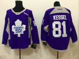 Reebok Toronto Maple Leafs #81 Phil Kessel purple ice hockey jersey