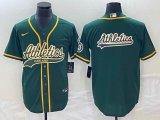 Nike Oakland Athletics blank green majestic baseball jersey Joint name 01