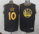 Golden State Warriors #10 David Lee black Precious Metals Fashion Stitched NBA Jersey