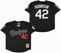 Los Angeles Dodgers 42 Jackie Robinson black throwback mlb jersey