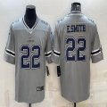 Nike Dallas Cowboys #22 E.Smith gray color rush limited jerseys