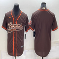 Nike Cleveland Browns blank brown baseball jerseys Joint name-BD