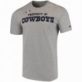 Men's Dallas Cowboys Nike Heathered Gray Sideline Property Of Facility T-Shirt