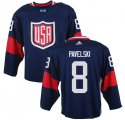 United States 2016 World Cup #8 Joe Pavelski blue Hockey jerseys