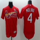 2016 St.Louis Cardinals #4 Yadier Molina red Flexbase Authentic Collection Jersey