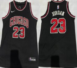 Youth nike Chicago Bulls #23 Michael Jordan black nba basketball jerseys -XD