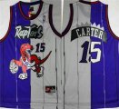 Toronto Raptors 15# Vince Carter Soul Swingman Stitched white Purple Jersey