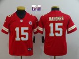 Youth Nike Kansas City Chiefs #15 Patrick Mahomes red Color Rush Limited Jerseys