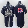 Nike Buffalo Bills blank black NFL and MLB Baseball jerseys Joint name-BD