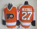 Philadelphia Flyers 27 Ron Hextall Orange White throwback NHL CCM Jerseys