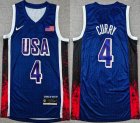 United States Team #4 Stephen Curry Nike blue Swingman Player Jerseys