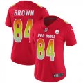 Women Nike Pittsburgh Steelers #84 Antonio Brown red 2018 pro bowl Color Rush Limited Jersey