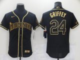 Seattle Mariners #24 Ken Griffey black Flexbase Authentic Collection Jersey