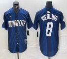 Nike Detroit Tigers #8 Matt Vierling blue Majestic baseball jerseys city version