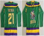 Anaheim Ducks #21 Dean Portman green Movie Hockey Jersey