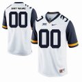 Custom West Virginia Mountaineers yellow white football jersey