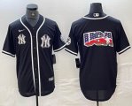 Nike New York Yankees blank black majestic baseball Jersey Joint name big logo 16