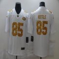 Custom Nike 49ers #85 George Kittle White Color Rush Limited Jerseys Flocking Leopard-WL