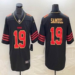 Nike 49ers #19 Deebo Samuel black red gold Color Rush Limited Jersey