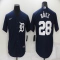 Nike Detroit Tigers #28 Javi Baez dark blue majestic mlb baseball jerseys