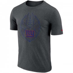 Men\'s New York Giants Nike Heathered Charcoal Fan Gear Icon Performance T-Shirt