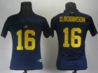 Women Adidas Michigan Wolverines Denard Robinson 16 Navy Blue College Football Jersey