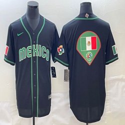 2023 World Cup Mexico blank black new majestic MLB baseball Jerseys-BD 16