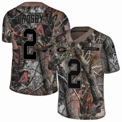 Men Green Bay Packers #2 Crosby nike Camo Color Rush Limited Jersey