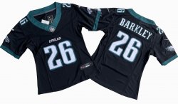 Women Philadelphia Eagles 26# Saquon Barkley Nike Black Vapor F.U.S.E. Limited Jersey