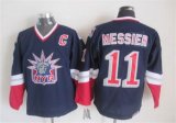 2015 New York Rangers #11 Mark Messier Blue hockey Jersey C patch