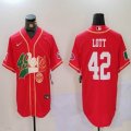 Nike San Francisco 49ers #42 Ronnie Lott red Mexico baseball jerseys Joint name-BD 01