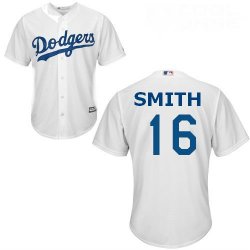 Los Angeles Dodgers #16 Smith white women majestic baseball Jersey