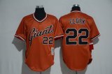 San Francisco Giants Will Clark #22 orange throwback mlb baseball Jersey