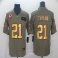 Washington Redskins #21 Sean Taylor green gold Nike Olive 2019 Salute to Service Limited Jersey