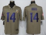 Nike Minnesota Vikings 14 Dlggs Olive Salute To Service Limited Jersey