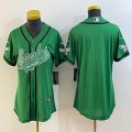 Women Philadelphia Eagles blank green baseball jerseys Joint name-BD