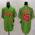 Nike Philadelphia Phillies #45 Zack Wheeler green majestic baseball jersey 01