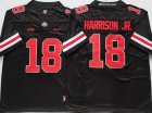 Ohio State Buckeyes #18 Marvin Harrison Jr. Black College NCAA Jersey 01