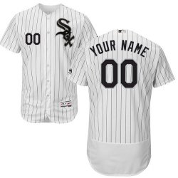 Custom Chicago White Sox white black stripe Flexbase Authentic Collection Jersey