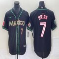 2023 World Cup Mexico #7 Julio Urias black majestic baseball jerseys 152