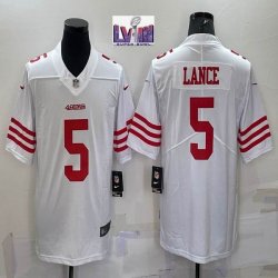 Nike San Francisco 49ers #5 Trey Lance white color Rush Limited Jersey