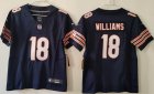 Youth Chicago Bears 18# Caleb Williams blue Nike Vapor F.U.S.E. Limited Jersey