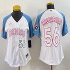 Youth 2023 World Cup Mexico #56 Randy Arozarena white skyblue majestic baseball jerseys 04