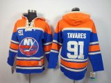 New York Islanders 19 John Tavares Blue NHL Hooded Sweatshirt