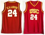 USC Trojans 24 Brian Scalabrine Red College Basketball Jersey