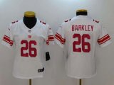 women Nike New York Giants #26 Saquon Barkley white color Rush Limited Jersey