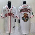 2023 World Cup Mexico blank white majestic baseball jerseys 36