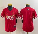 Youth Nike St.Louis Cardinals blank red majestic Baseball Jersey city version-BD