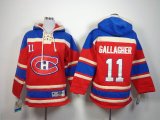 Youth Montreal Canadiens Brendan Gallagher 11# red Ice Hooded Sweatshirt