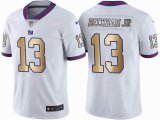 New York Giants #13 Odell Beckham Jr Nike White Gold Color Rush Limited Jersey